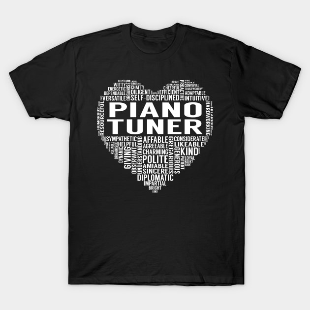 Piano Tuner Heart T-Shirt by LotusTee